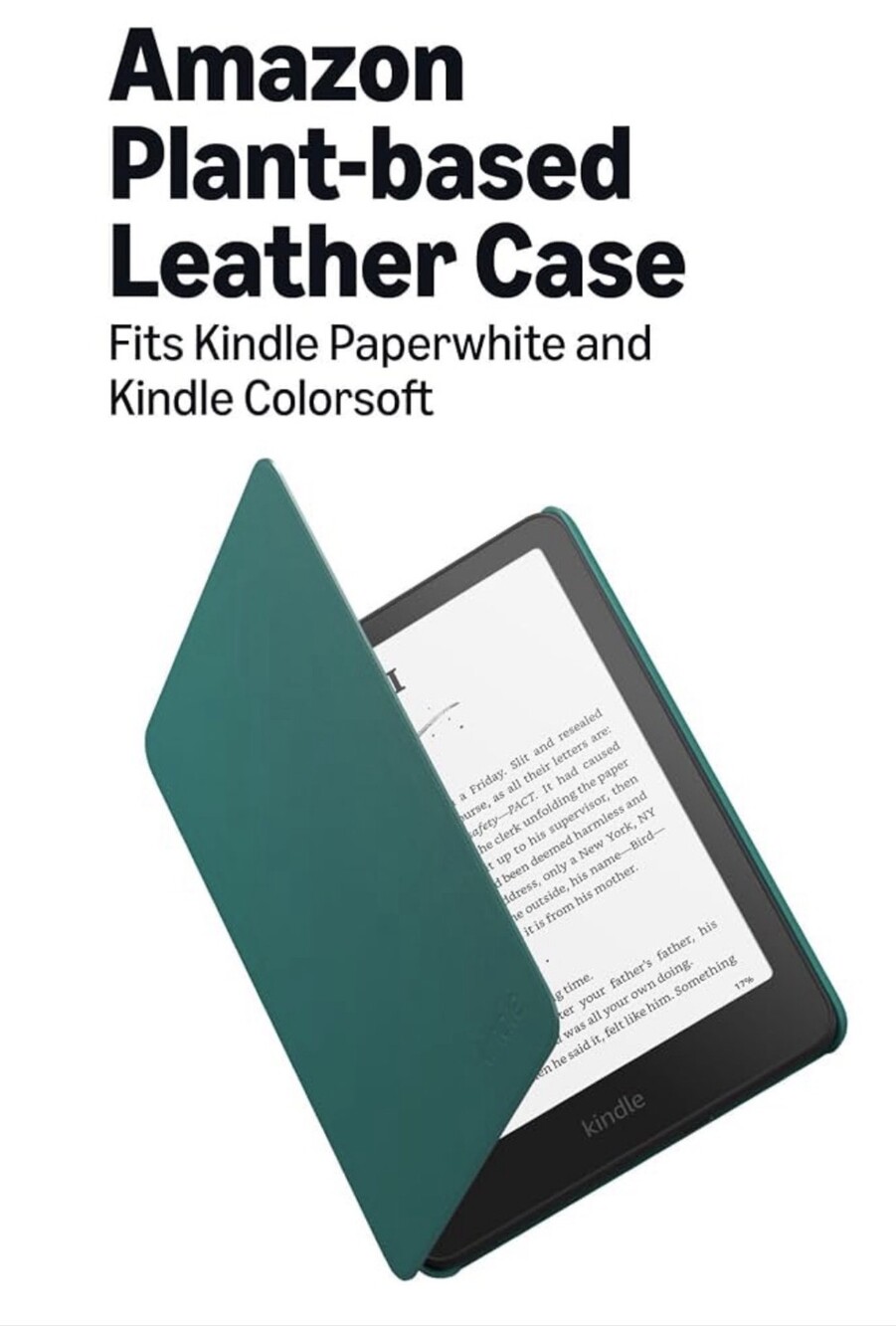 Amazon Plant-Based Leather Case for Kindle Paperwhite & Kindle Colorsoft